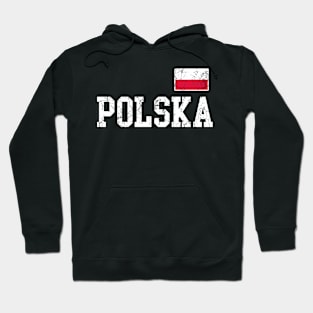 Polska Flag Poland Polish Family Vintage Distressed Graphic Hoodie